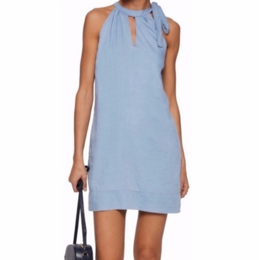 🌹J BRAND Chambray Denim Halter Sundress Small